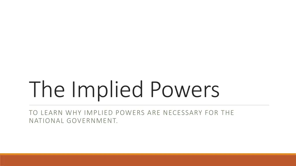 the implied powers n.w