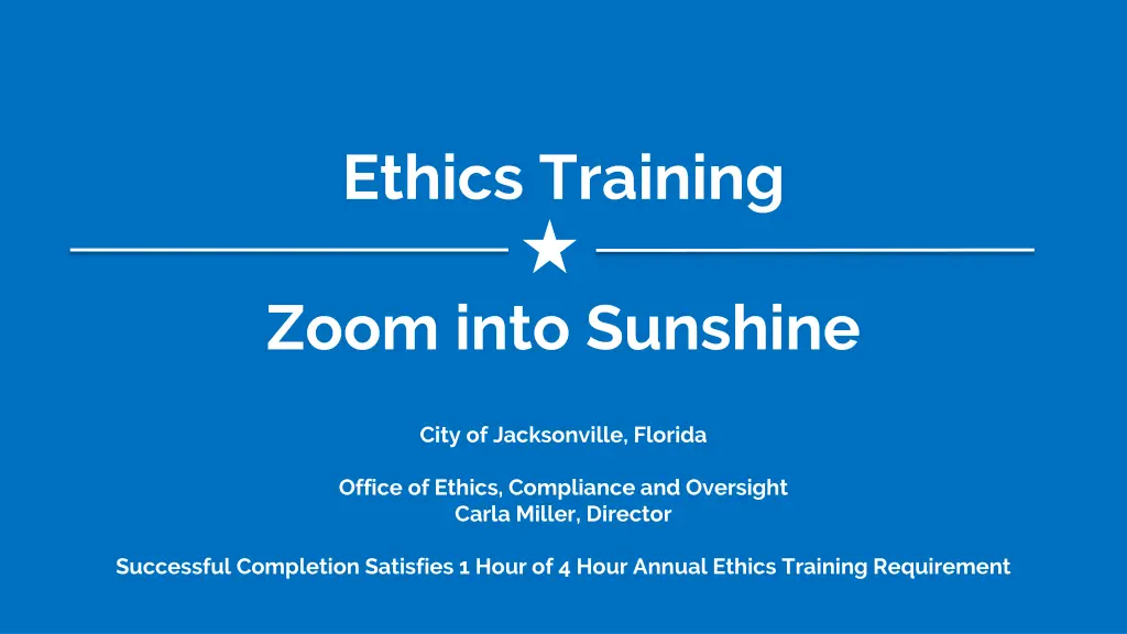 ethics training n.w