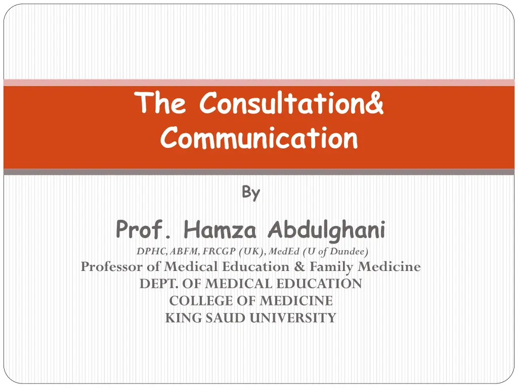 the consultation communication n.w