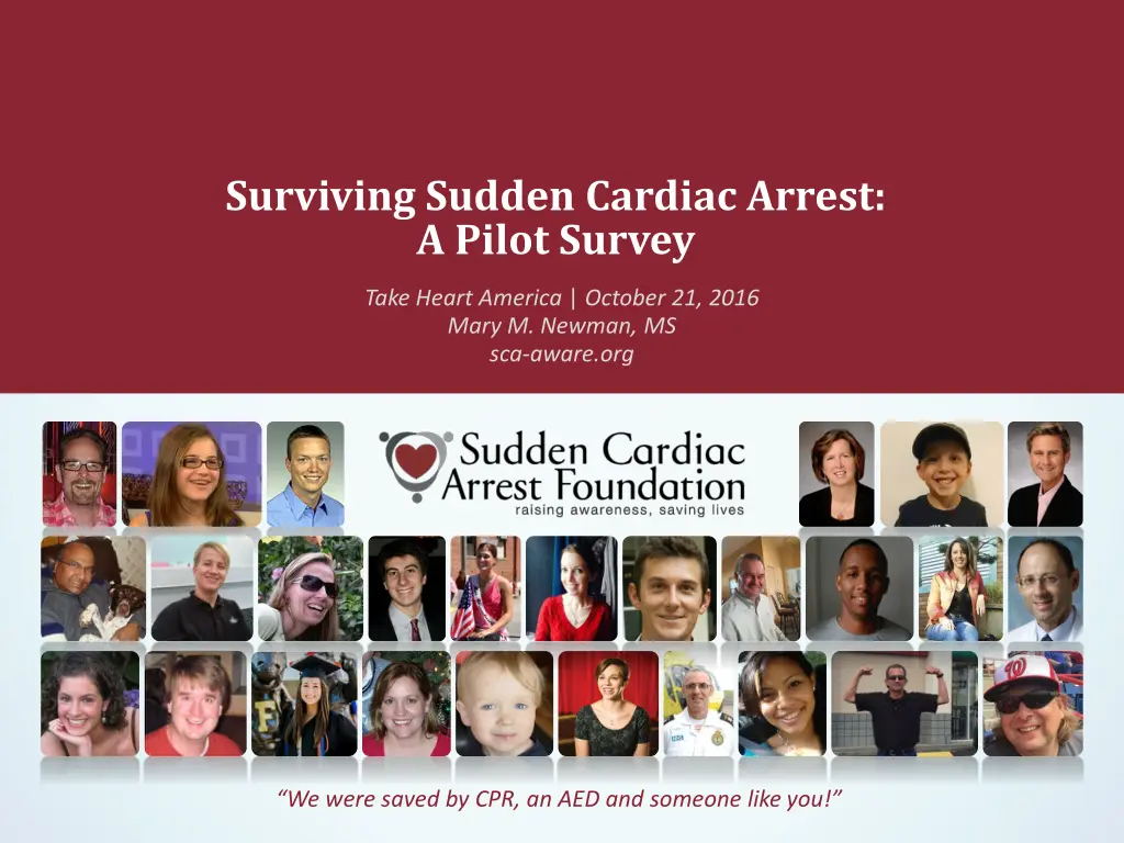 surviving sudden cardiac arrest a pilot survey n.w