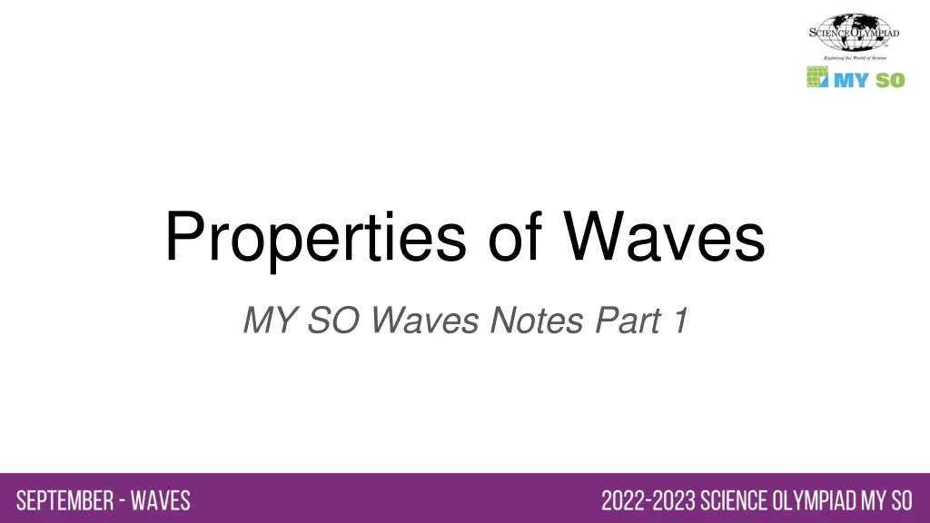 properties of waves n.w