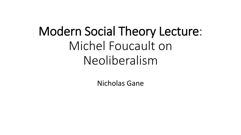 modern social theory lecture modern social theory n.w