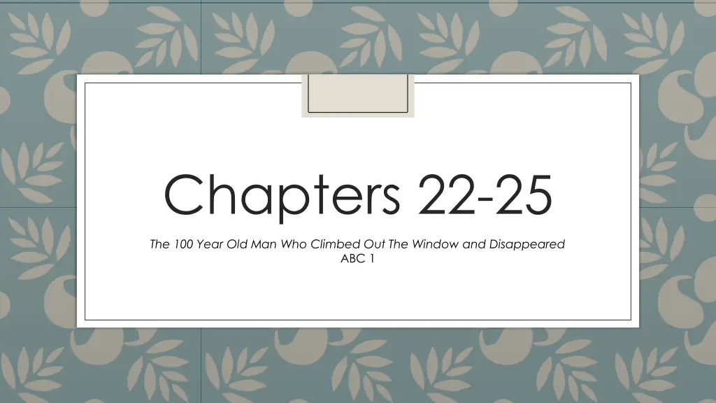 chapters 22 25 n.w