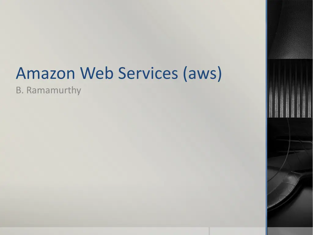 amazon web services aws b ramamurthy n.w