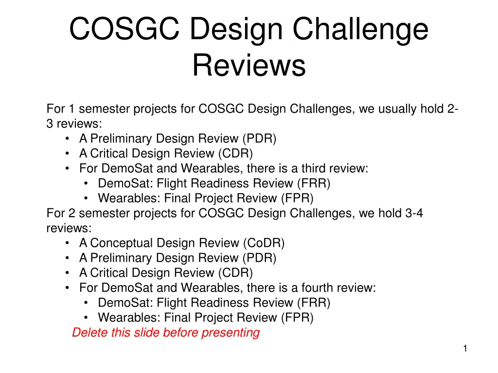 cosgc design challenge reviews n.w