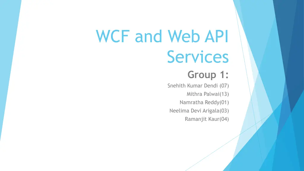 wcf and web api n.w