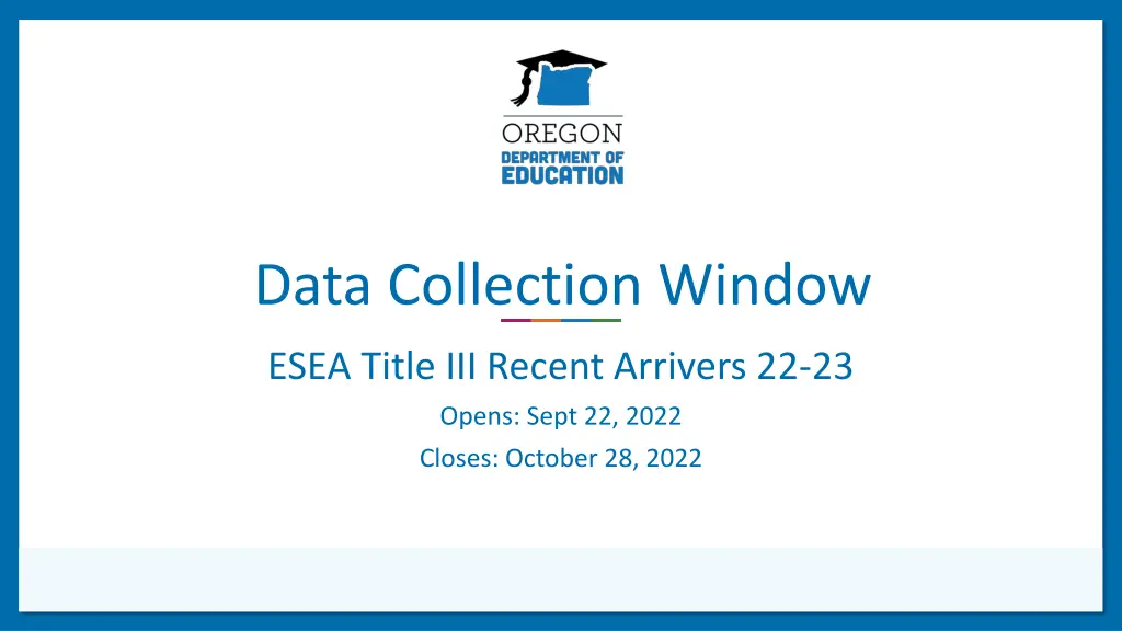 data collection window n.w