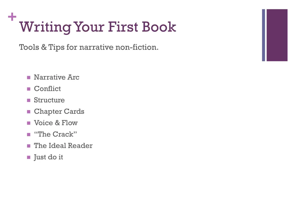 writing your first book n.w