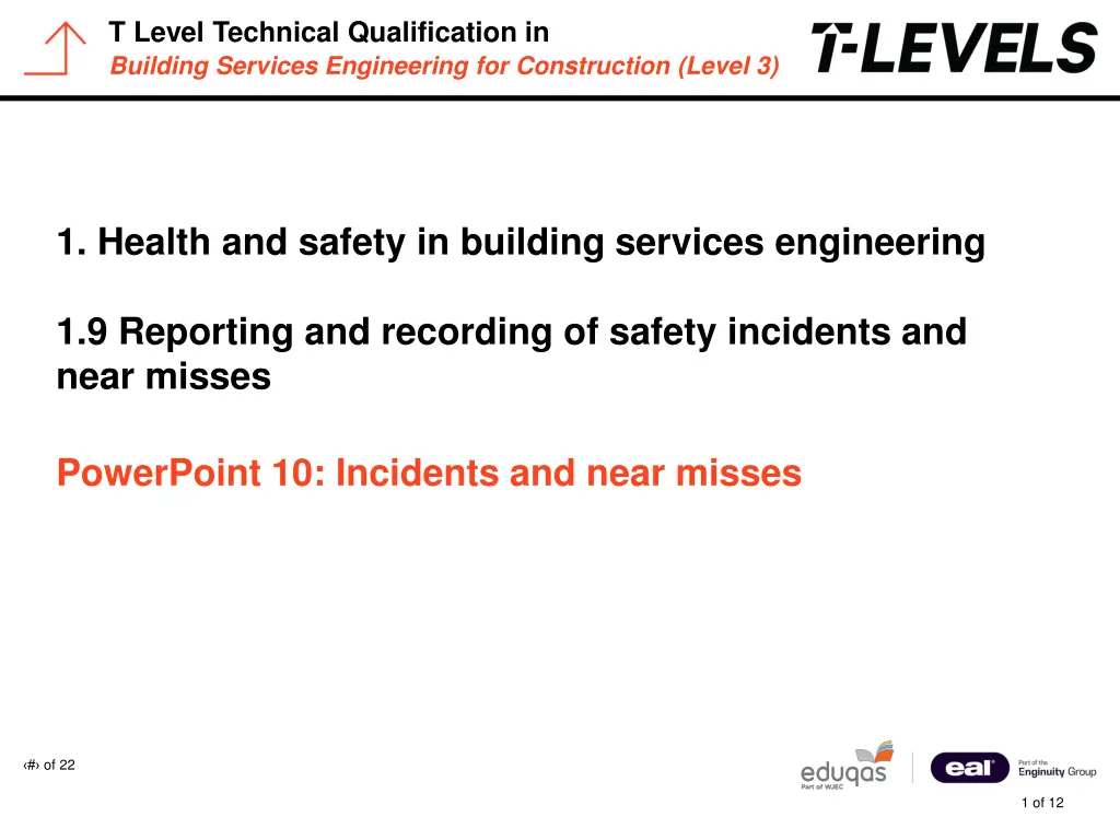 t level technical qualification in building n.w