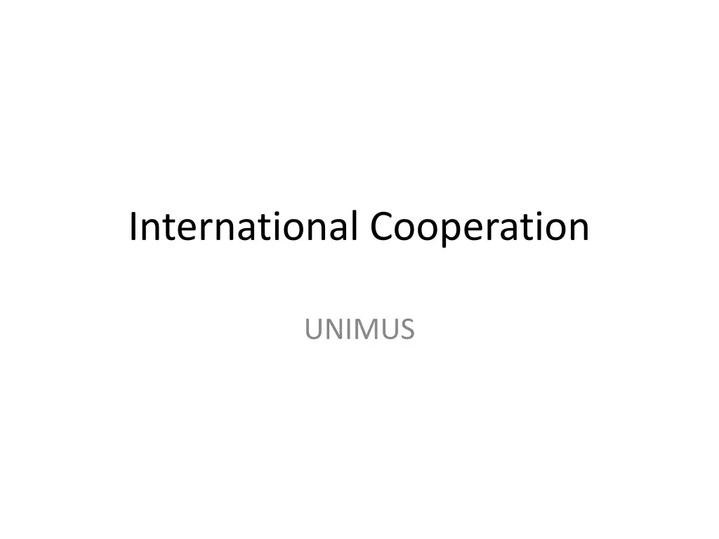 international cooperation n.w
