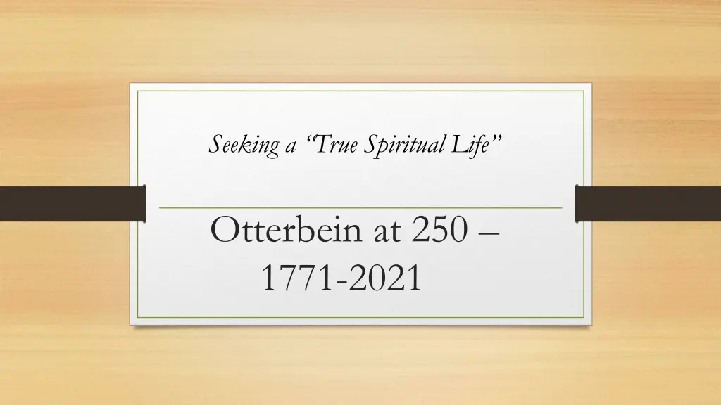 seeking a true spiritual life n.w