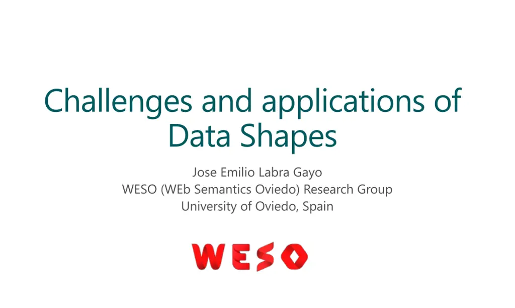challenges and applications of data shapes n.w