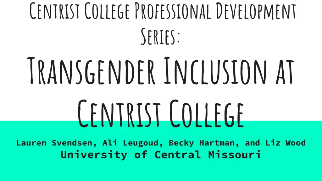 centrist college professional development series n.w