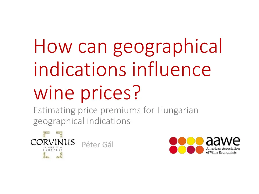 how can geographical indications influence wine n.w