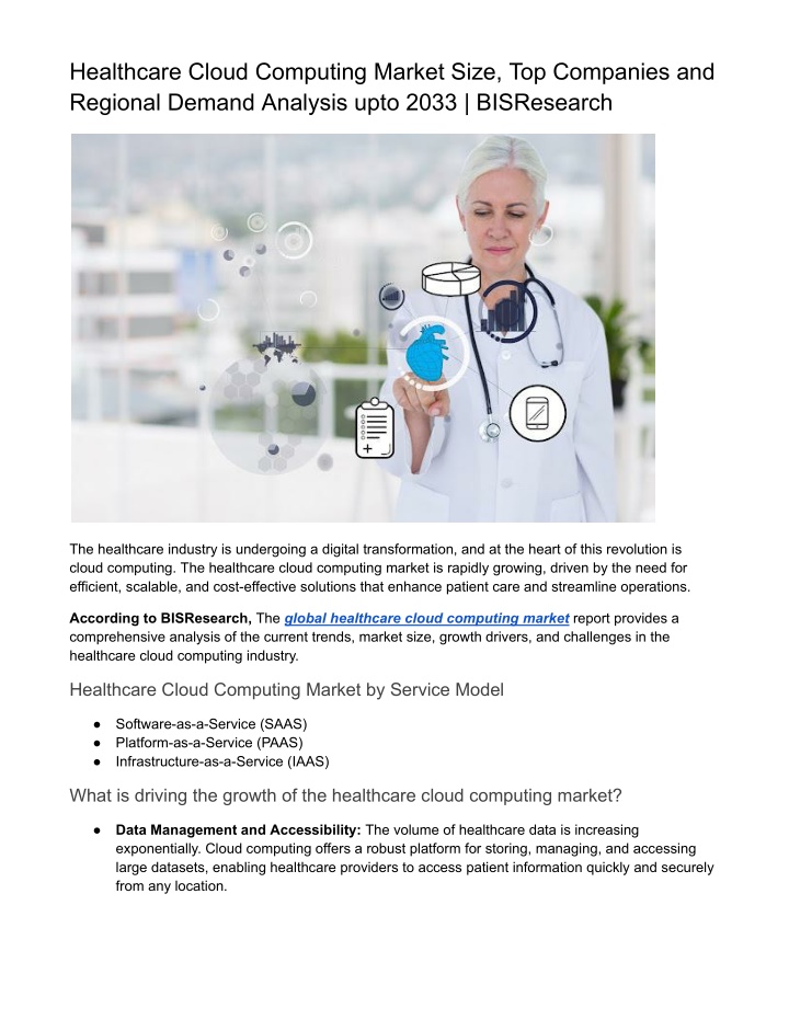 healthcare cloud computing market size n.w