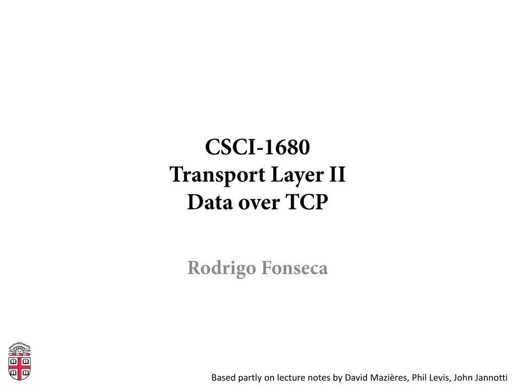 based partly on lecture notes by david mazi n.w