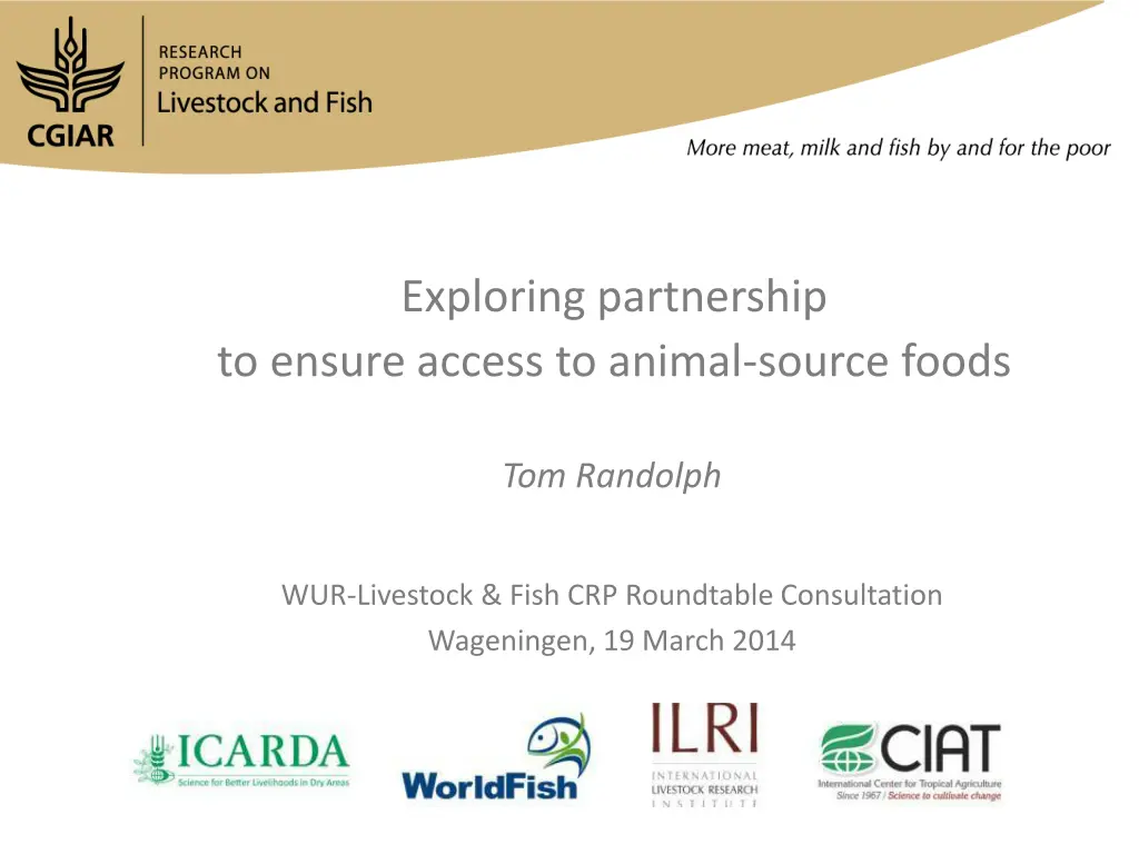 exploring partnership to ensure access to animal n.w