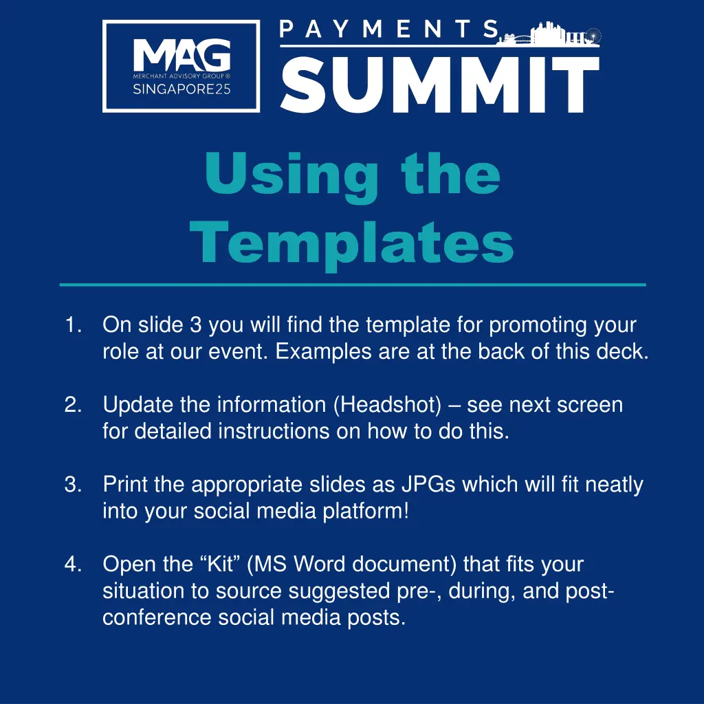 using the templates n.w