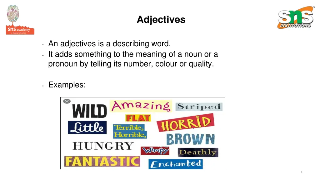 adjectives n.w