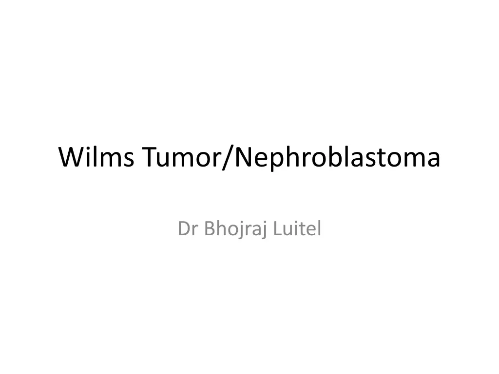 wilms tumor nephroblastoma n.w