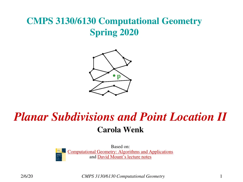cmps 3130 6130 computational geometry spring 2020 n.w