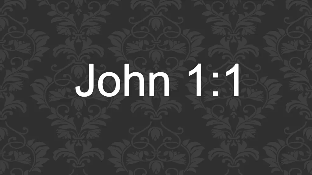 john 1 1 n.w