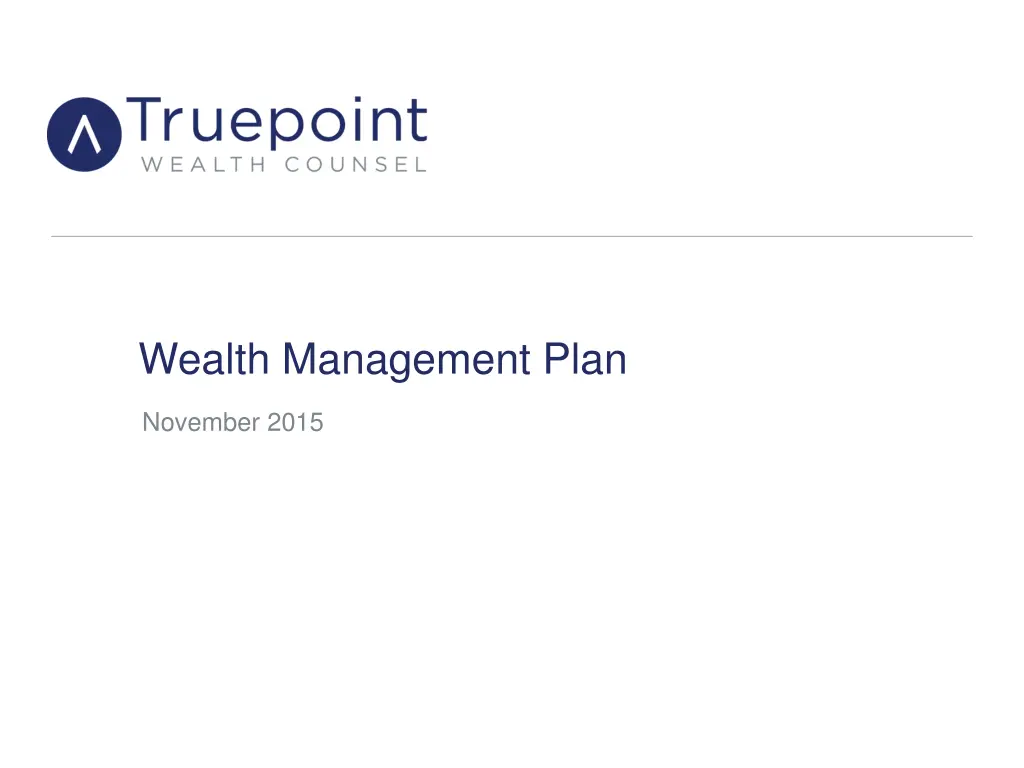 wealth management plan n.w
