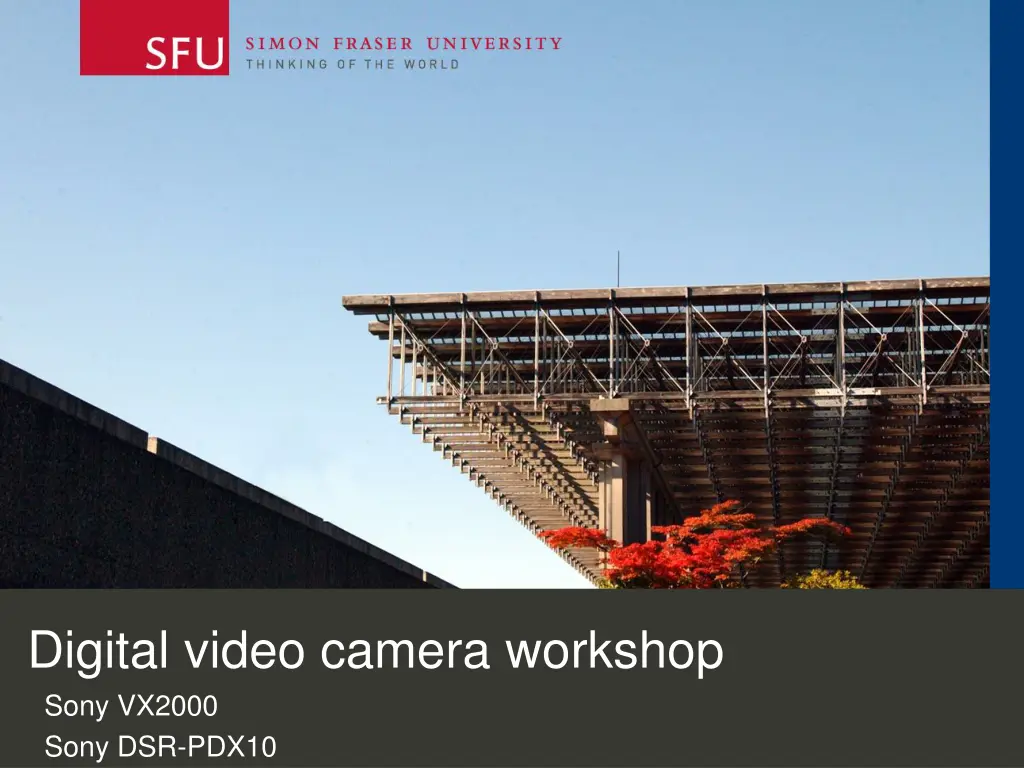 digital video camera workshop sony vx2000 sony n.w