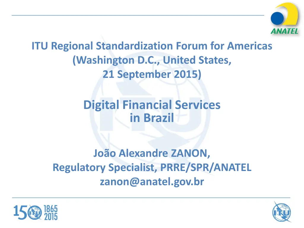 itu regional standardization forum for americas n.w