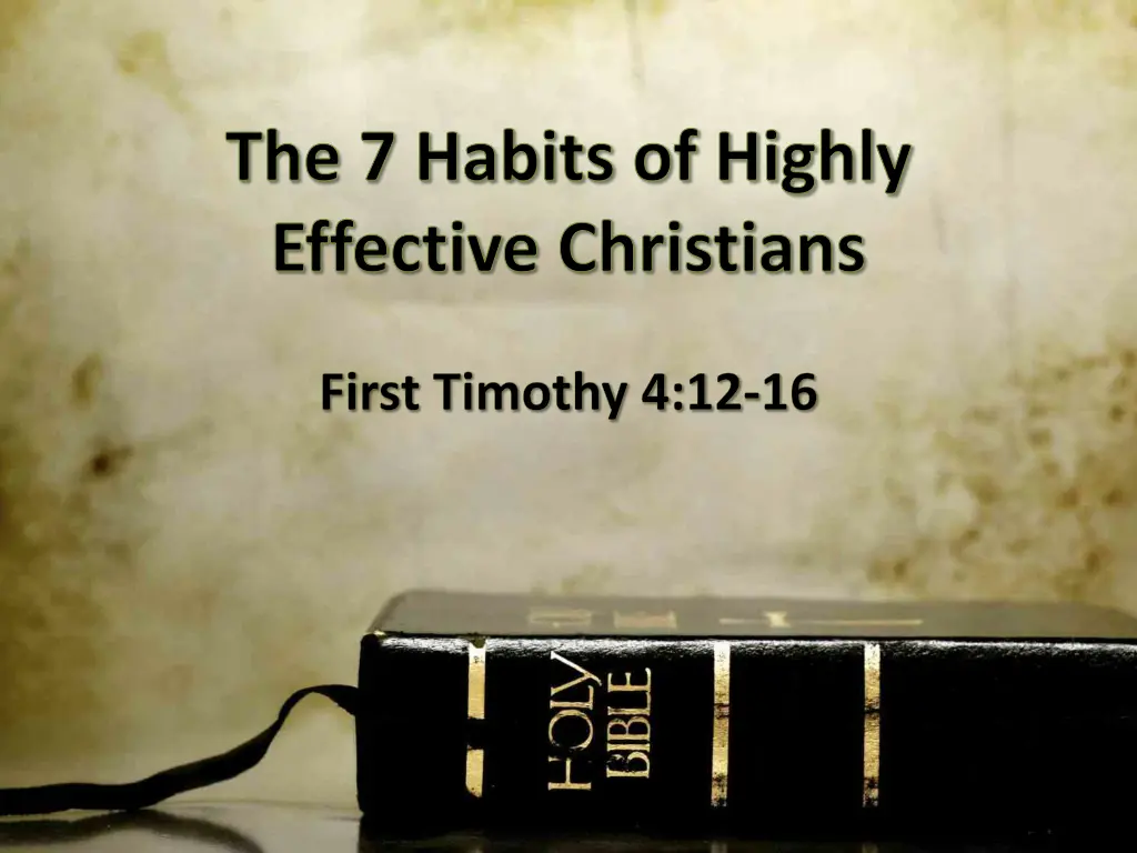 the 7 habits of highly effective christians n.w