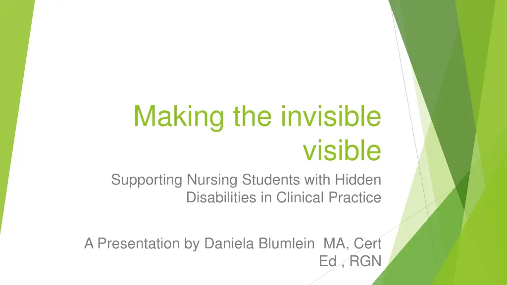 making the invisible n.w