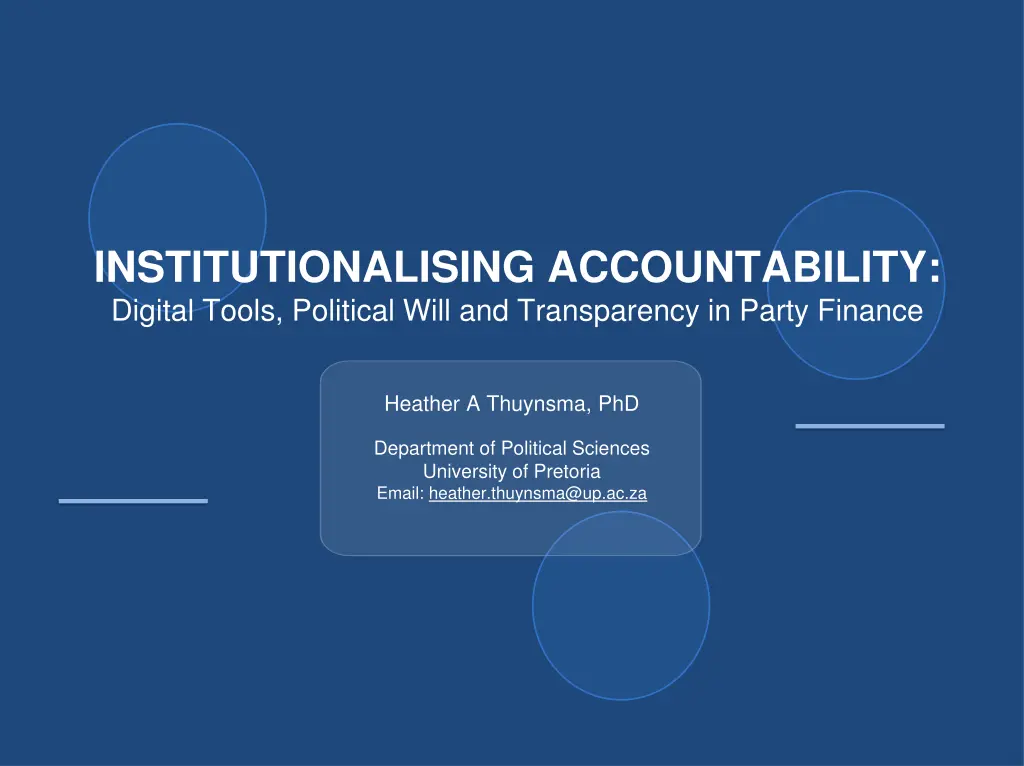 institutionalising accountability digital tools n.w