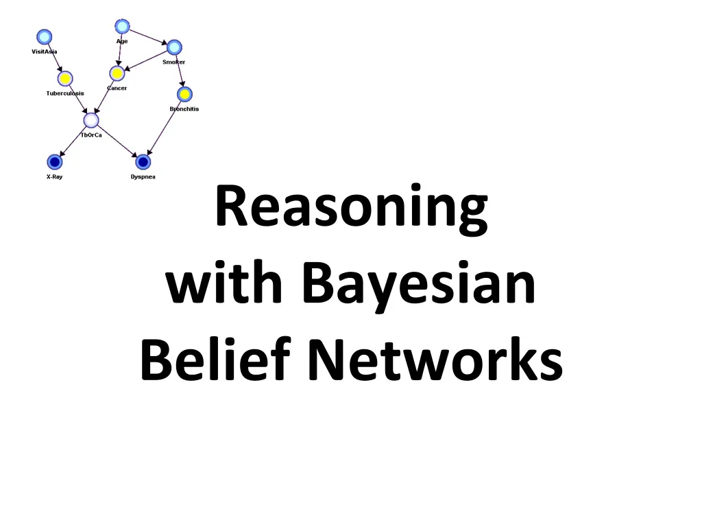 reasoning with bayesian belief networks n.w