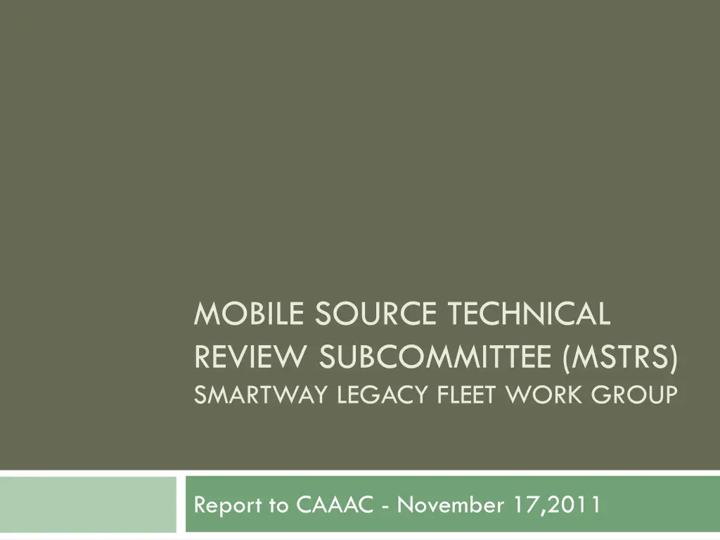 mobile source technical review subcommittee mstrs n.w