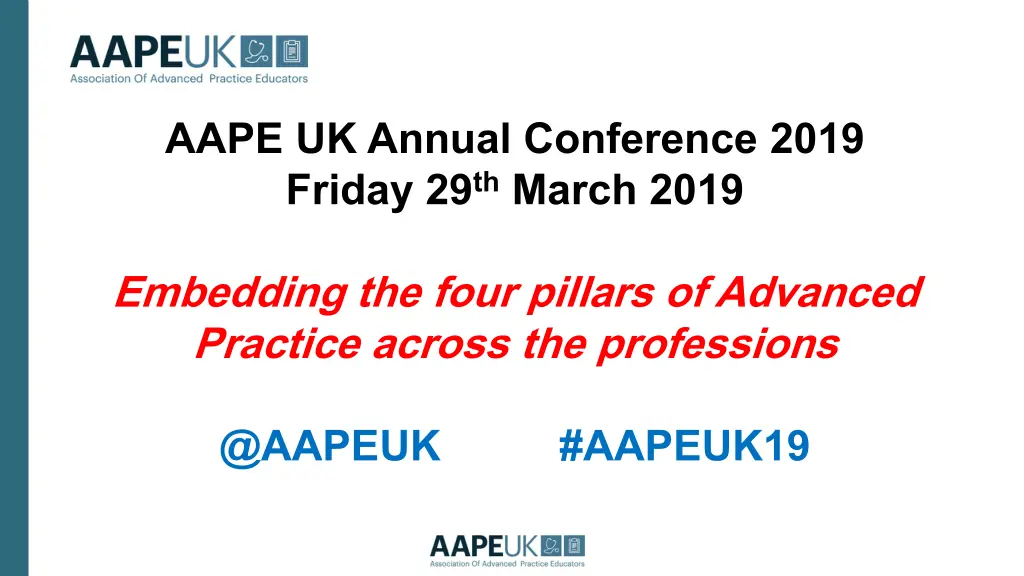 aape uk annual conference 2019 friday 29 th march n.w