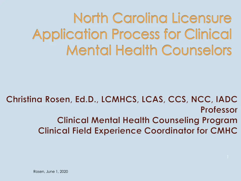 north carolina licensure application process n.w