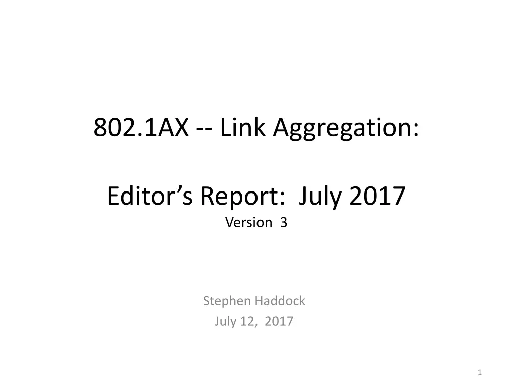 802 1ax link aggregation n.w