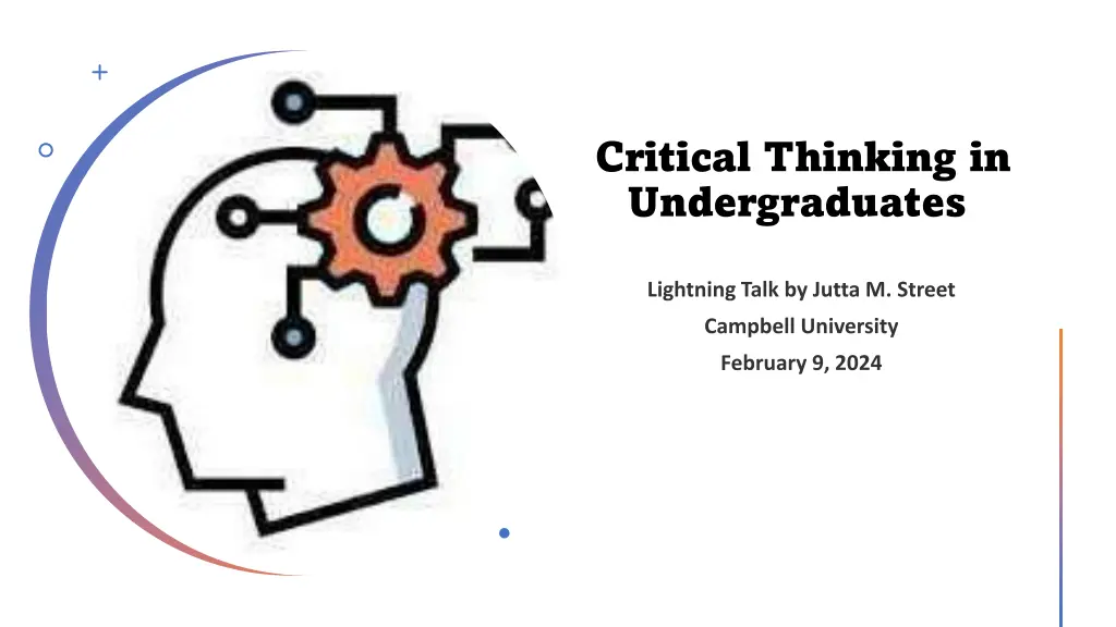 critical thinking in undergraduates n.w