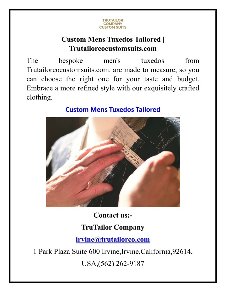 custom mens tuxedos tailored n.w