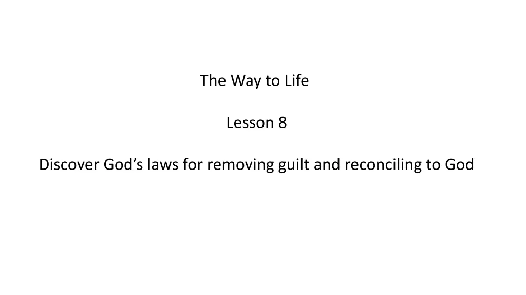 the way to life n.w