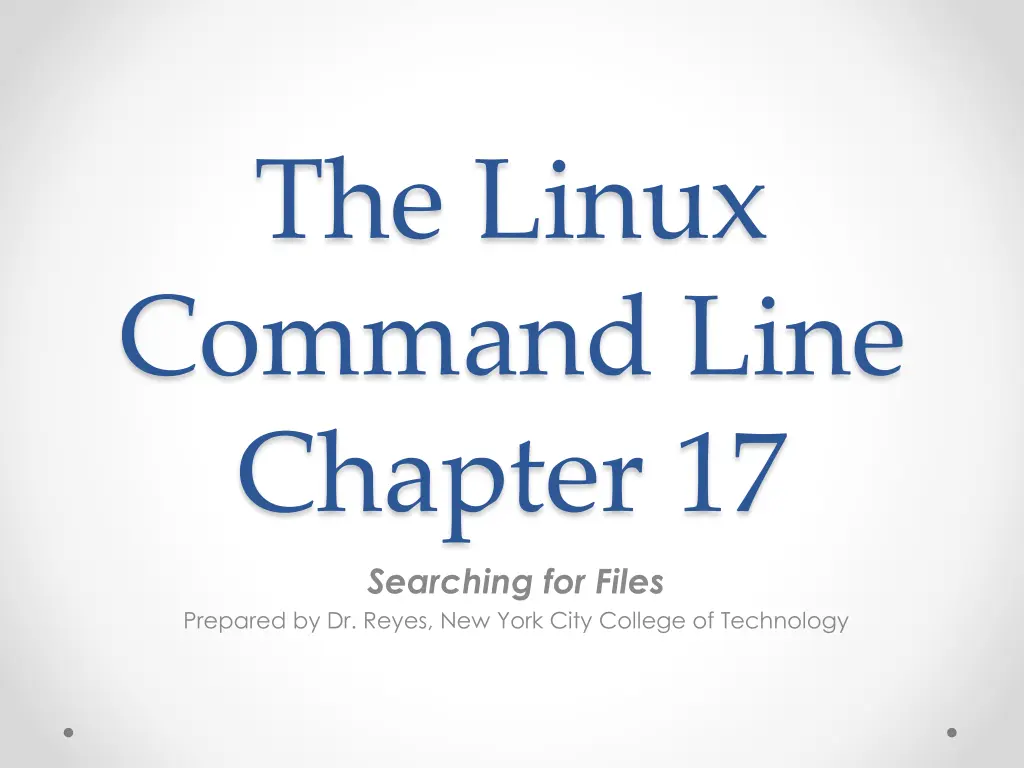 the linux command line chapter 17 searching n.w