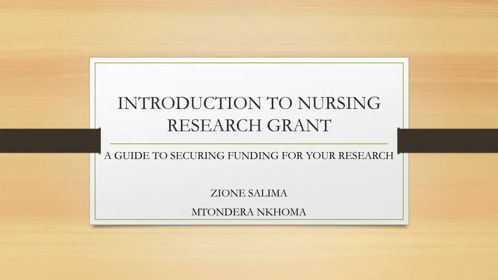 introduction to nursing research grant n.w