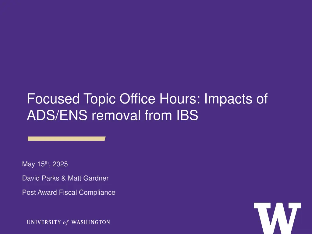 focused topic office hours impacts n.w