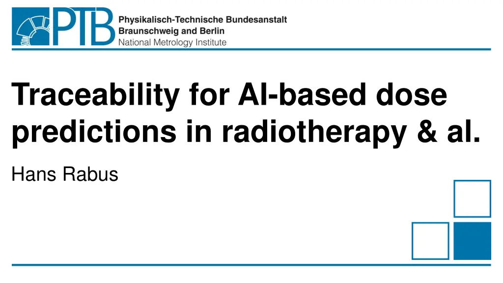 traceability for ai based dose predictions n.w