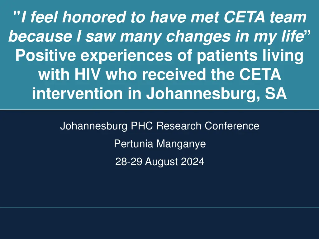 i feel honored to have met ceta team because n.w