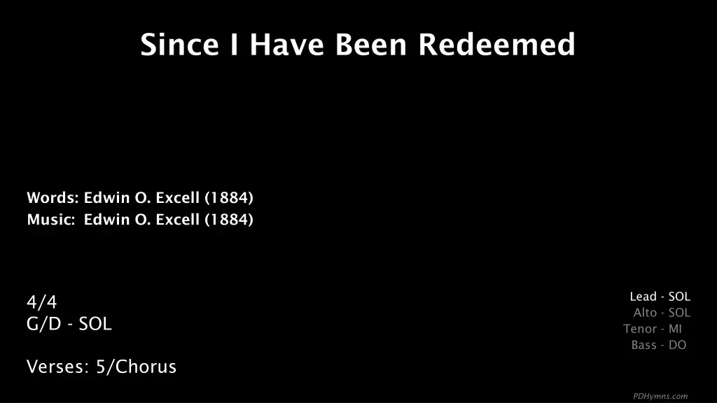 since i have been redeemed n.w