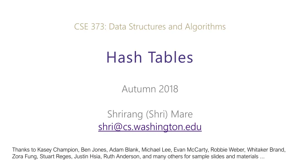 cse 373 data structures and algorithms n.w