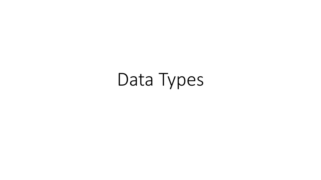 data types n.w