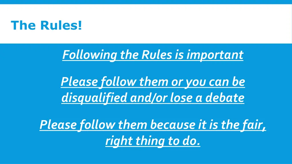 the rules n.w