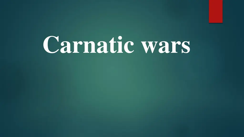 carnatic wars n.w